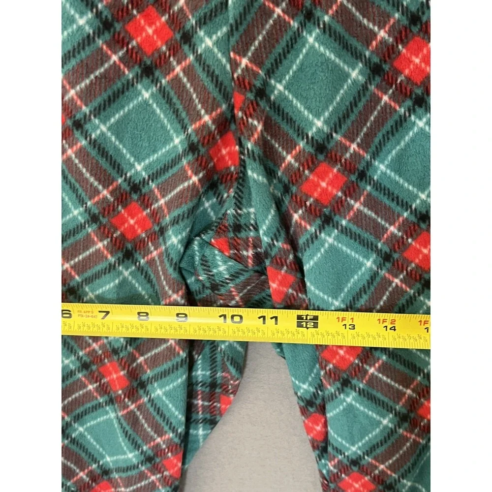 Croft‎ & Barrow Women's XL Plaid Fleece Pajama Lounge Pants Green Red Sleepwear